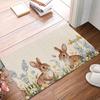 Easter Bunny Flower Welcome Entrance Doormat Decor Kitchen Corridor Balcony Rugs Bathroom Anti-slip Doormat Easter Decorations