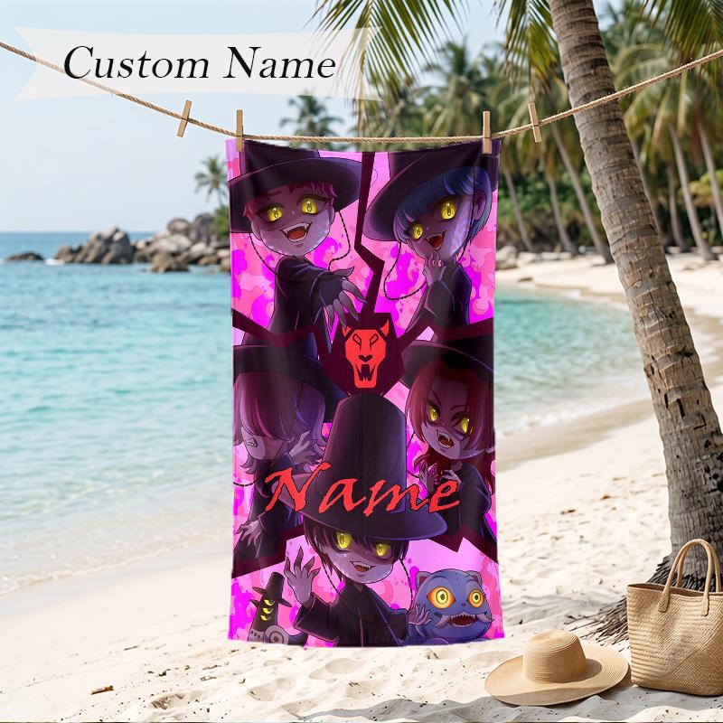 SAJA BOYS Custom Name Printed Beach Towel Personalized Soft Towel For Swimming Beach Travel