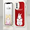 Smukła maskotka gali festiwalu wiosny królik skórzany tył obudowa pokrowiec ze skóry PU etui na telefon dla OPPO Reno Realme OnePlus