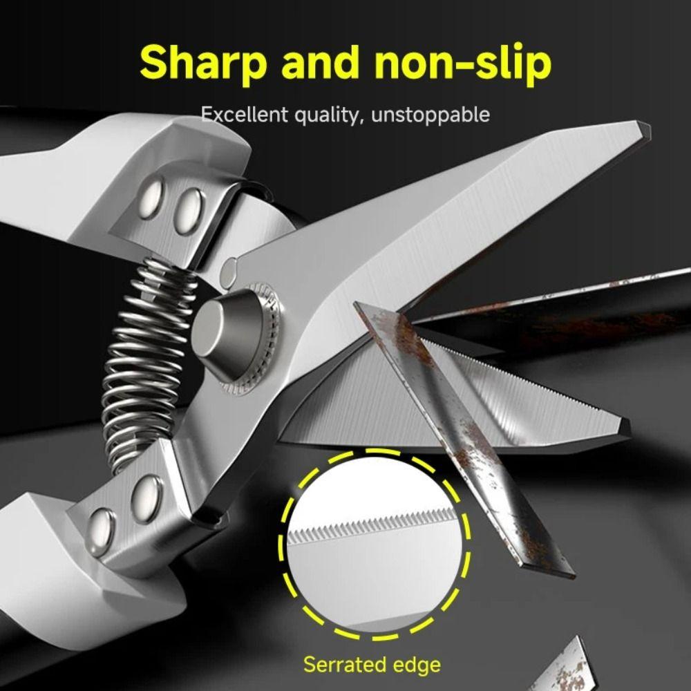 Non-slip Handle Tin Snips Scissors Rustproof Tin Snips Tools Metal Shears  Industrial Use