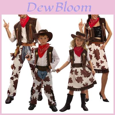 Stylish Western Cowboy Costume For Adults And Kids Perfect For Halloween Parties