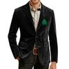 Herren Bedruckter Kord Samt Taschen Anzug Jacke Cardigan Herren Freizeitanzug