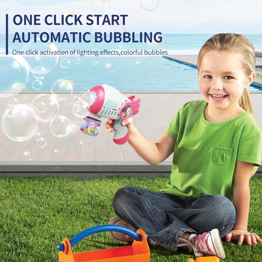 Cartoon Shape Fully Automatic Continuous Foaming Handheld Electric Bubble Gun (Battery And Bubble Liquid Not Included)