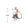 Fabric Handmade Animal Plush Toy Pendant Pig Rabbit Bear Stuffed Doll Keychain Backpack Pendant Car Key Holder Birthday Gifts