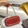 Bolso de Mano Brillante de Diamantes de Cristal Bolso de Fiesta de Bodas Banquete Brillo Pedrería Bolso de Noche Bolso de Mano de Lujo para Mujer Bolso de Hombro