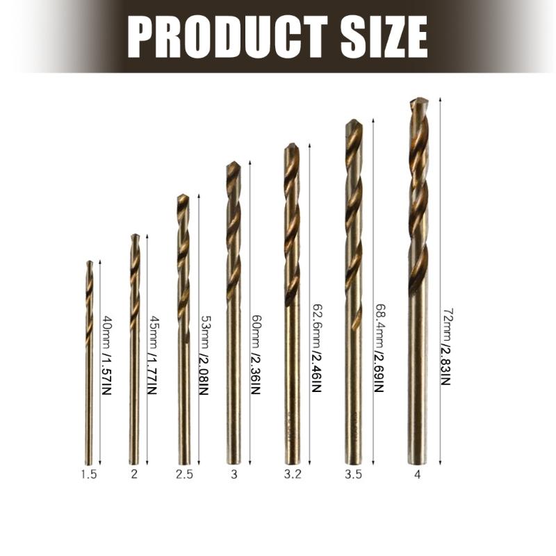 13Pieces Professional High Speed Steel Drill Bit Set Power Tool Accessories Perfect for Wood Plastic and Soft Materials