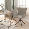 Dining Chairs 2 Pcs Swivel Light Grey Velvet