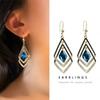 Korean Fashion Crystal Leaf Drop Earrings for Women Jewelry Trending New Luxury Zircon Women's Earrings Accessories