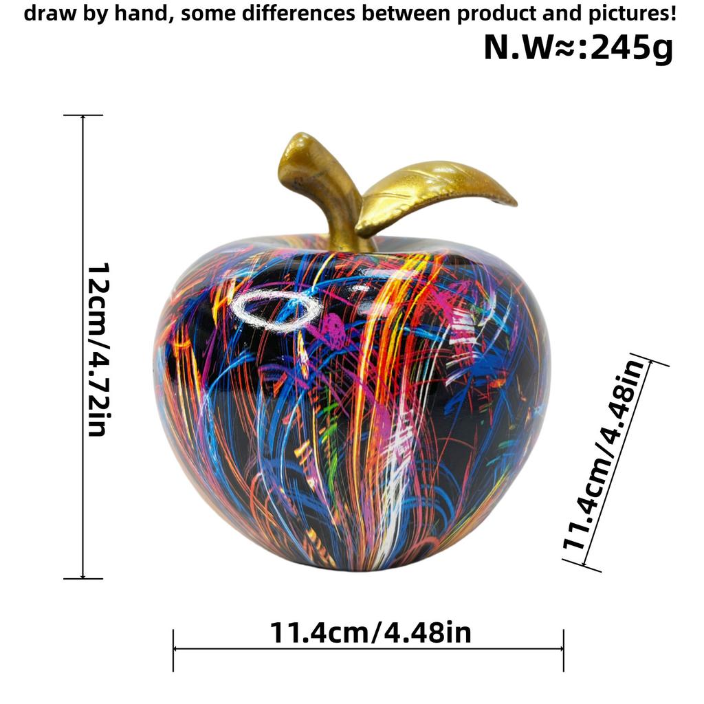 Resin Apple Ornament Entryway Shelf Decor For Home Good Fortune Display Housewarming Gift Decoration
