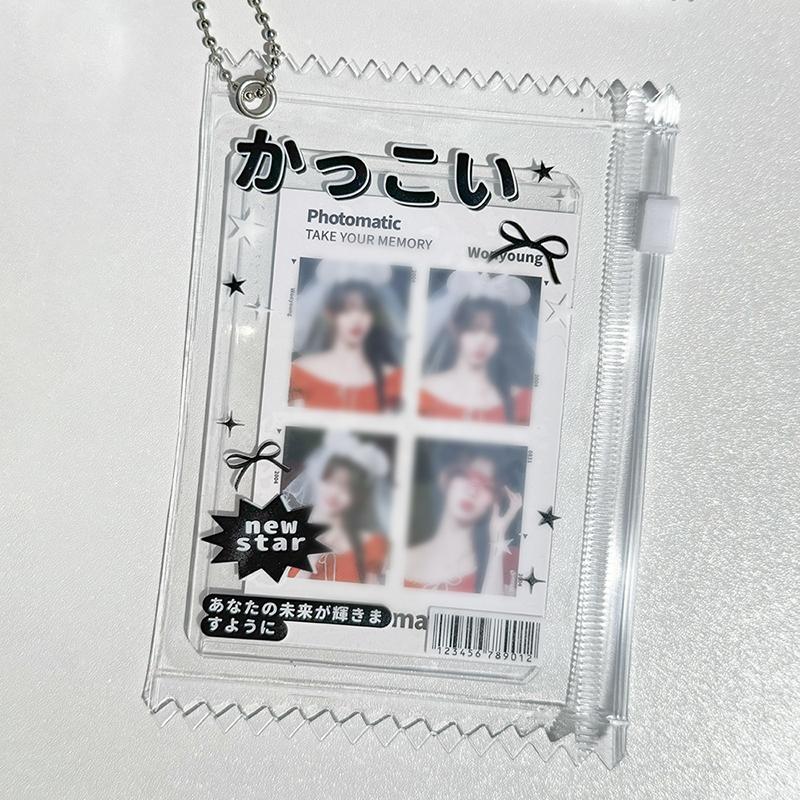 1 Piece 3 Inches Idol Photo Card Protective Cover Card Holder Ins Transparent Candy Bag Korean Photocard Holder Display Pendant