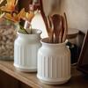 Barattolo da Cucina in Ceramica e Portacucchiaini con Piccoli Difetti Decorativi