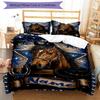 3pcs Custom Name Horse Bedding Set Duvet Cover Closure Includes 1 Duvet Cover & 2 Pillowcases, Soft and Comfortable for All Seasons.
