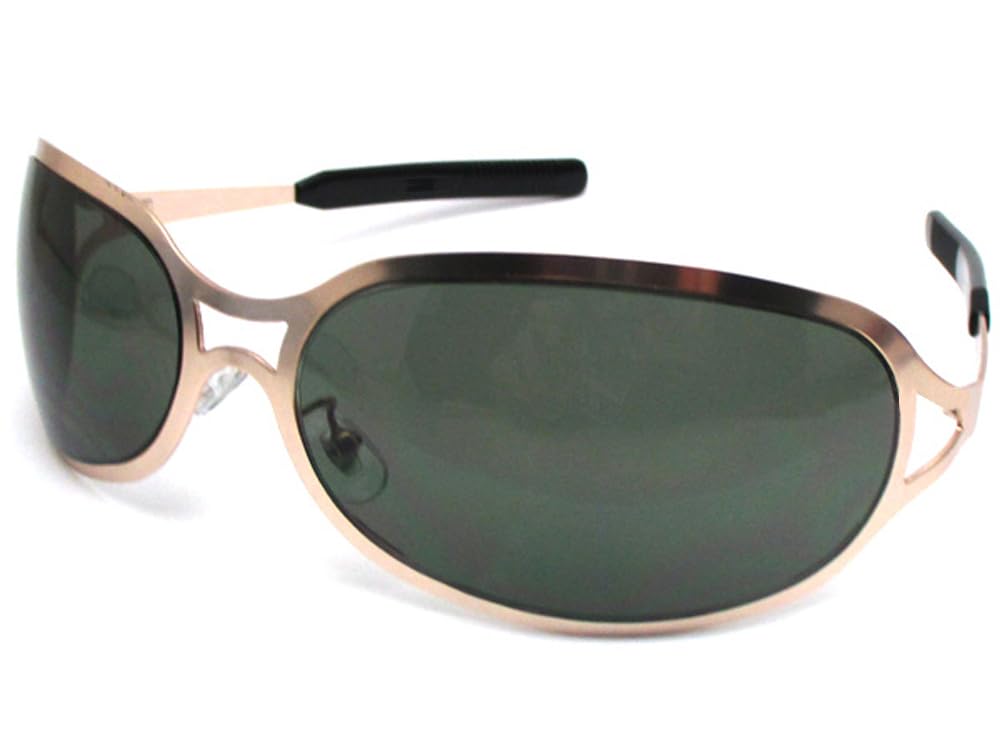 

METAL OVAL SUNGLASS Matte GOLD DARK GREEN [SPEED ADDICT] ×