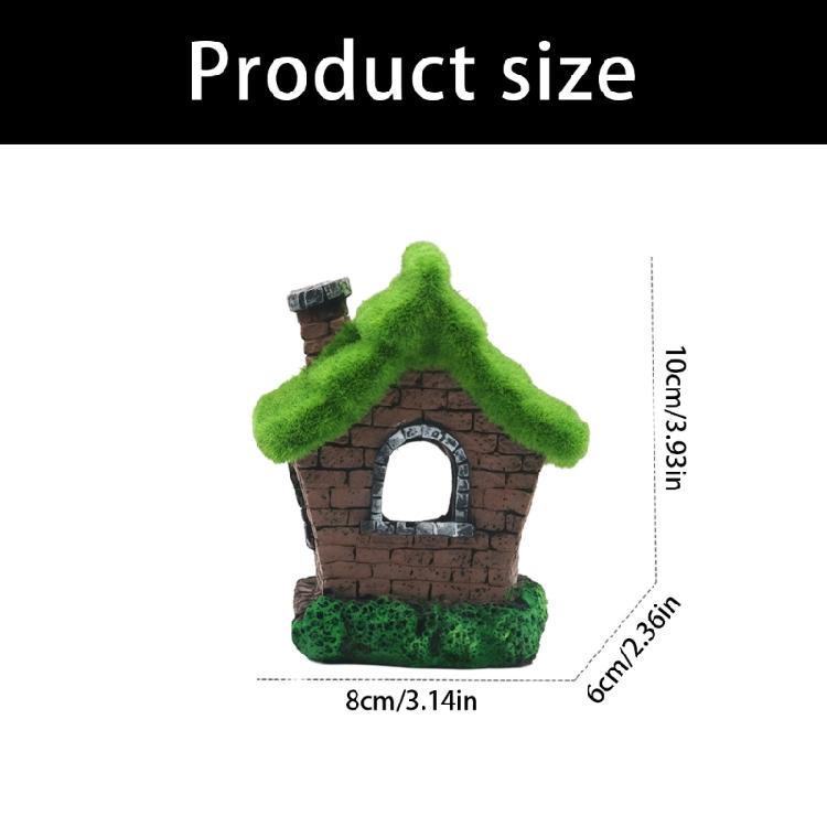 Unique Resins Cottage Fish Tanks Ornament Resins Artificial Shrimp Hide Cave For Creative Underwater Landscape