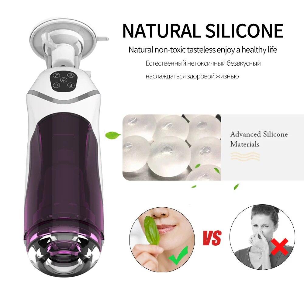 Automatic Piston Telescopic Rotation Male Masturbator Cup Blowjob Masturbator for Man Penis Sucker Vibrtor Handsfree Sex Machine