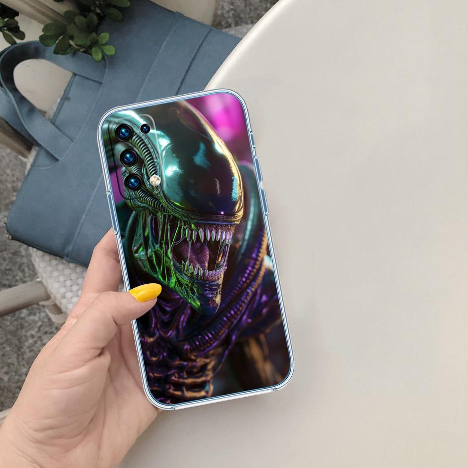 CJ4 Aliens vs Predator Xenomorph Hülle für LG K22 K30 K40 K40S K41 K42 K50 K50S K51 K51S K52 K61 K62 K71 K92 Q60 Q61 V40 V50 V60