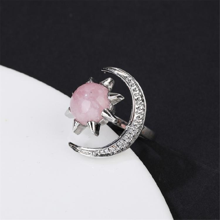 Shimmering Star Moon Pattern Crystal Ring Scratch Resistant Handmade Finger Accessories Elegant Anniversary Present