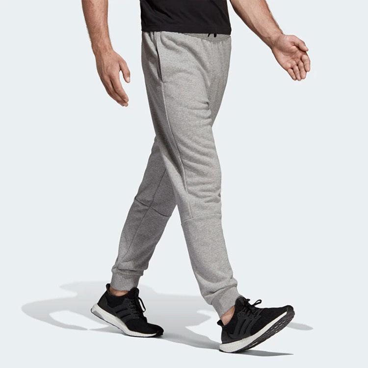 Adidas Mh Bos Ft Logo Print Tapered Sweatpants Men Bottoms Light-Grey DT9959