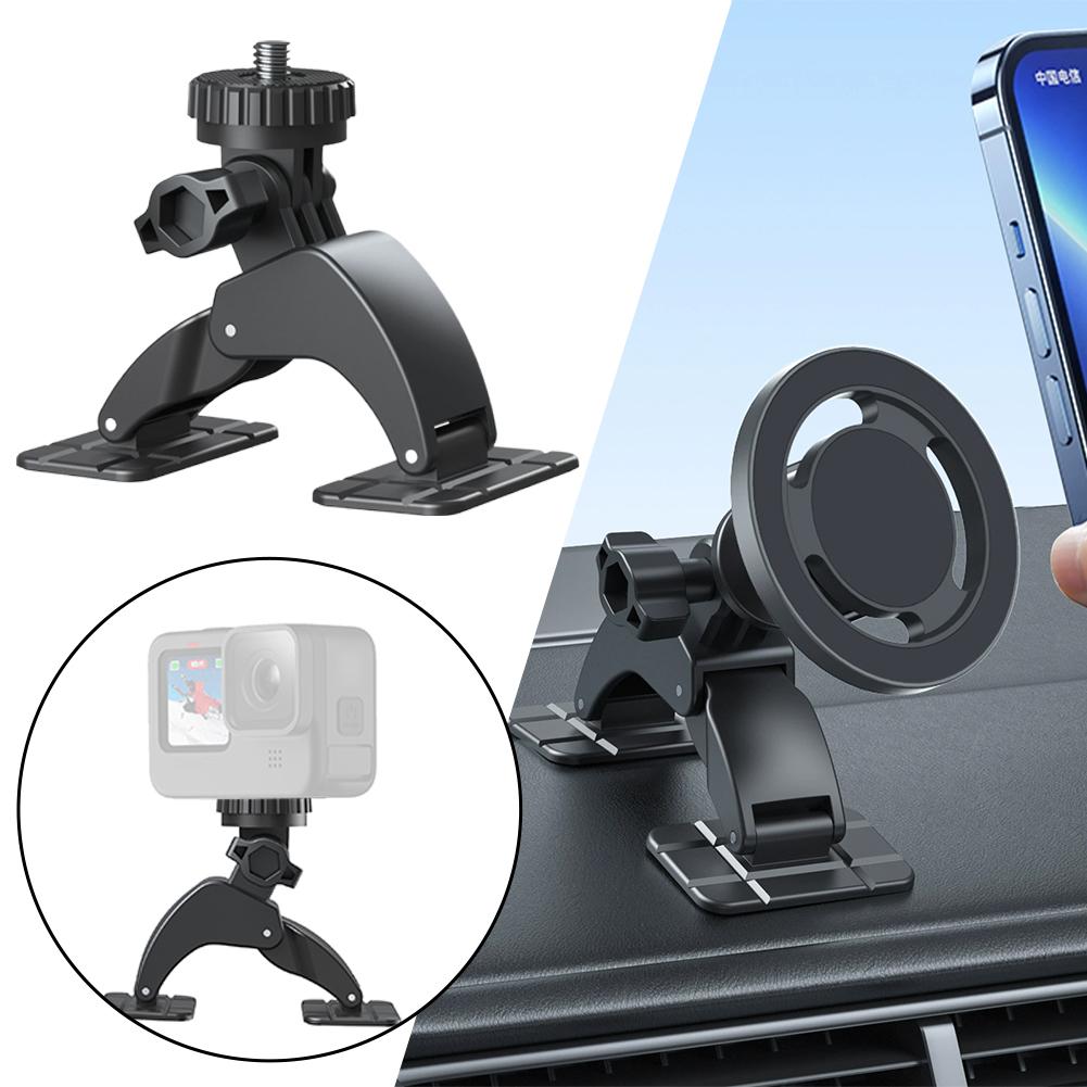 Car Mounted Magnetic Phone Holder Car Fixed Base Shooting Bracket For GoPro Sports Camera M9J8