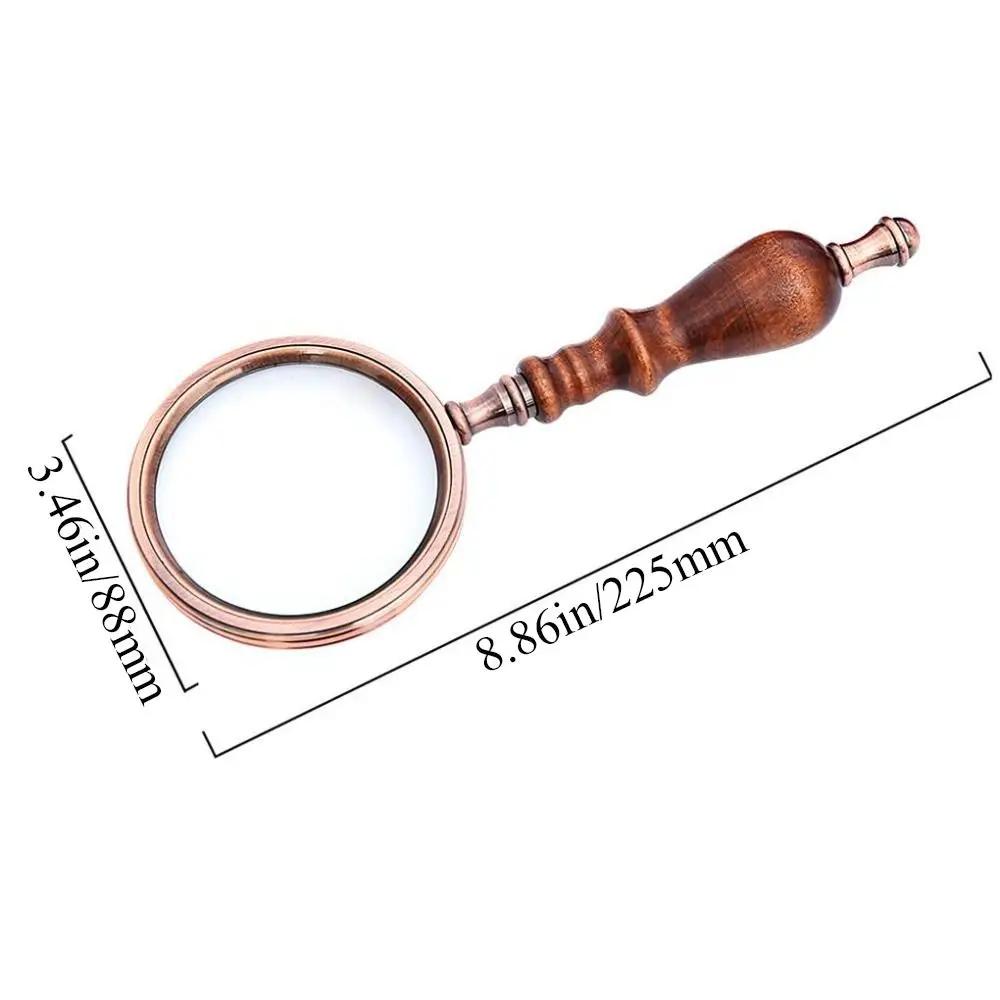 10x High Quality With Wooden Handle Read Tool High Magnification Magnifier Jewelry Loupe Eye Loupe Glass Reading Magnifier