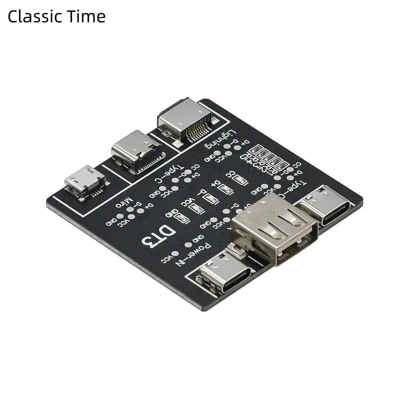 

Плата виявлення кабелю даних DT3 Type-C Micro USB C Тестер кабелю Коротке замикання Увімк. Вимк. Інструмент діагностики перемикання для iOS Android