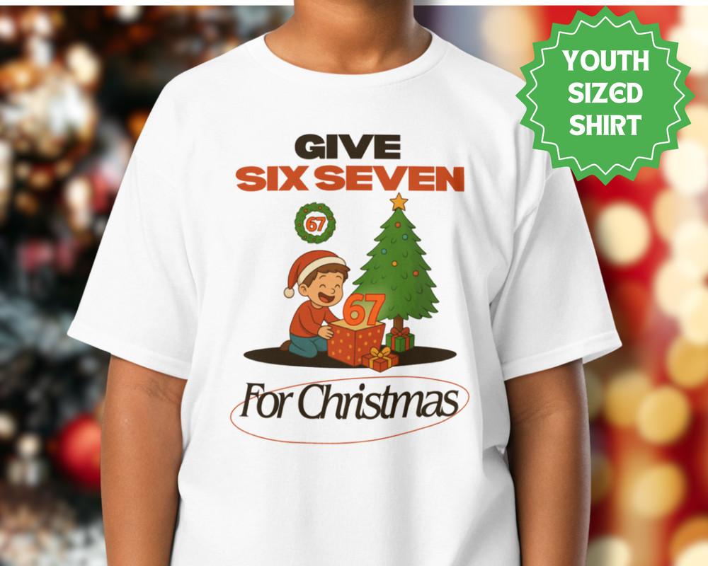 NEW Kids Funny Six Seven Shirt YOUTH 67 Christmas Gift Kids Unisex T-Shirt L