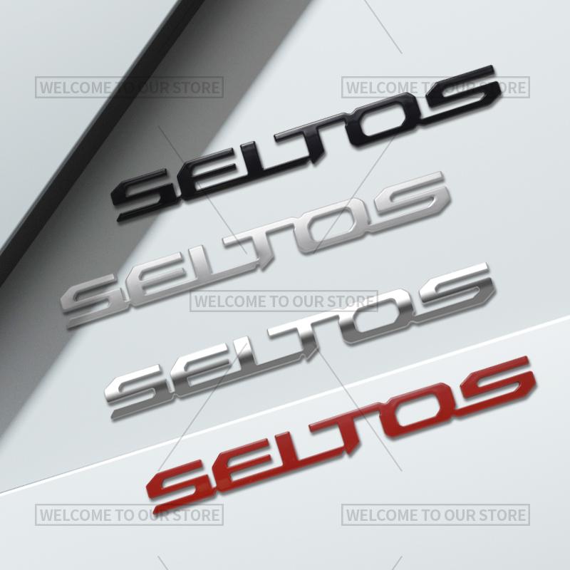 3D Car Styling For Kia Seltos Letter Emblem Turbo GDI Sport+ GT Line Badge Metal Stickers Rear Trunk Decals Auto Accessories ZY4