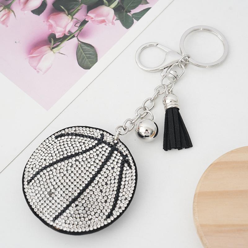 Llavero Creativo de Pelota Deportiva de PVC Colgante de Fútbol y Baloncesto Joyería de Goma Blanda Encanto para Mochila Pequeño Regalo