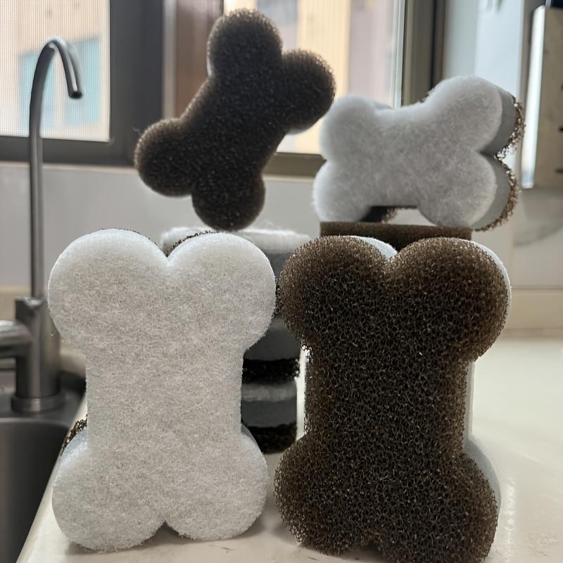 Bone-shaped Magic Sponge with Three-layer Design, Multi-purpose, Highly Absorbent, Durable, and Scratch-resistant, Ideal for Kitchen and Bathroom Use