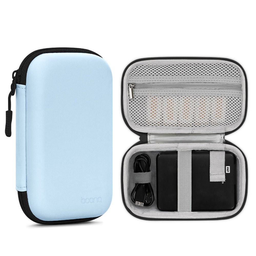 

Защитный чехол с жестким корпусом Сумка для хранения цифровых гаджетов с жестким корпусом Эластичные ремни Сумка для кабелей для передачи данных синий