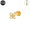 Titanium F136 Diamond Inlaid Ear and Lip Studs - Versatile, Elegant, European & American Style