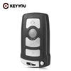 KEYYOU 1PCS For BMW 7 Series E65 E66 E67 E68 745i 745Li 750i CAS1 System Smart Keyless Car Remote Key Shell Case Replacement