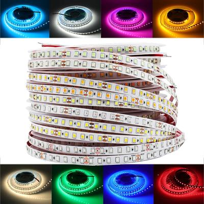 DC 12V LED-Streifen SMD 2835 Rot Blau Rosa Gelb Eisblau Weiß Wohnkultur Flexibles Band Band Seil Lichter 5M/Rolle