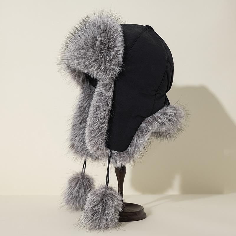 

Милая плюшевая шапка в виде щенка, женская зимняя велосипедная теплая утолщенная защитная шапка для защиты ушей, мультяшная шапка Lei Feng One Size чёрный