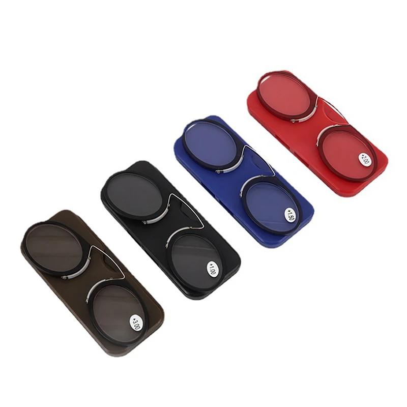 New Stick On Phone MINI Clip Nose Bridge Reading Glasses Portable Presbyopic Glasses With Case +1.0 +1.5 +2.0 +2.5 +3.0 +3.5