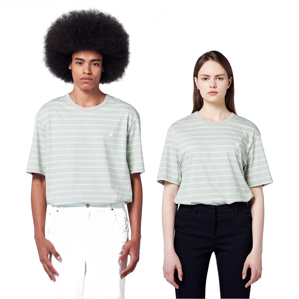 Pels Fabrook 30-Count Striped Ribbed Color Block T-Shirt [Grey] Light Gray/L