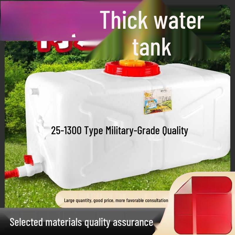 Food Grade Large Plastic Water Storage Bucket with Rectangular Lid for Household Use