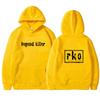 New Men's Autumn/Winter Casual Fashion Letter Printed Fleece Pullover With Long Sleeves And Kangaroo Pockets Hooded Sweatshirt