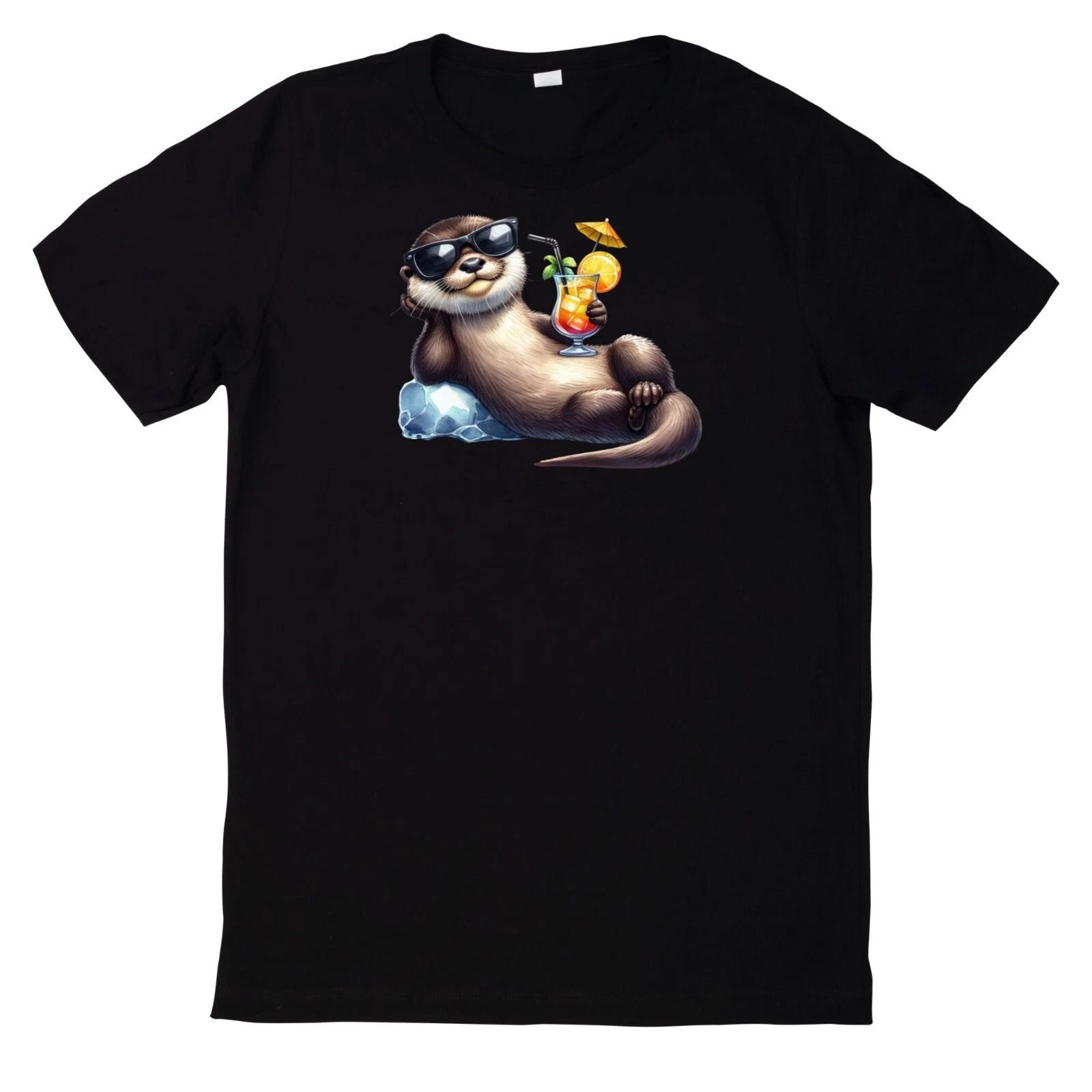 

Cute Summer Cocktail And Animal T Shirt- 3XL