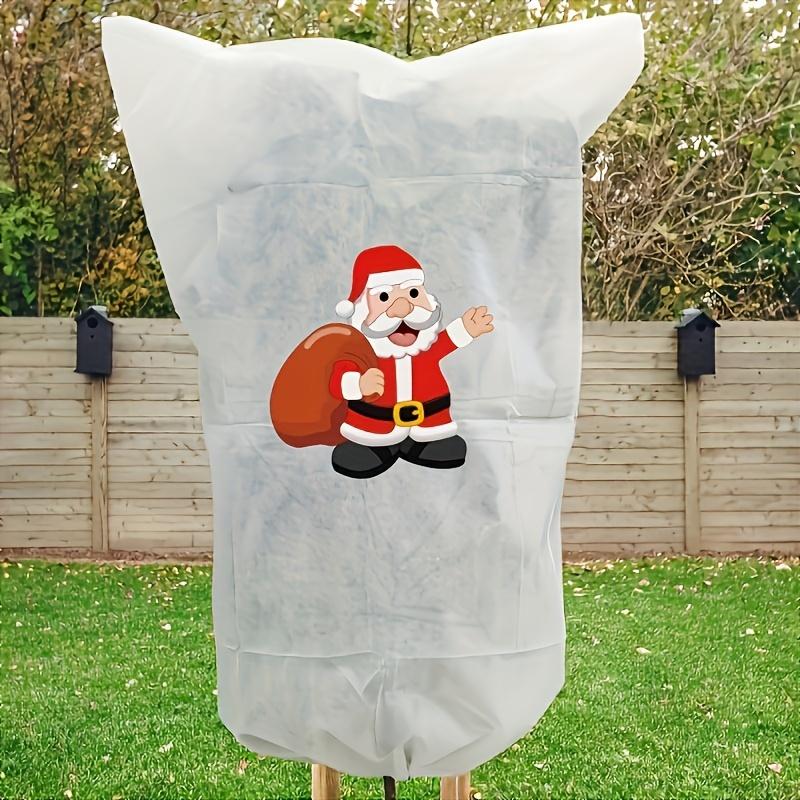 1pc Heavy Duty Winter Frost Cloth Plant Cover - Drawstring Design for Outdoor Shrubs, Fruit Trees,Ideal for Christmas Gardening