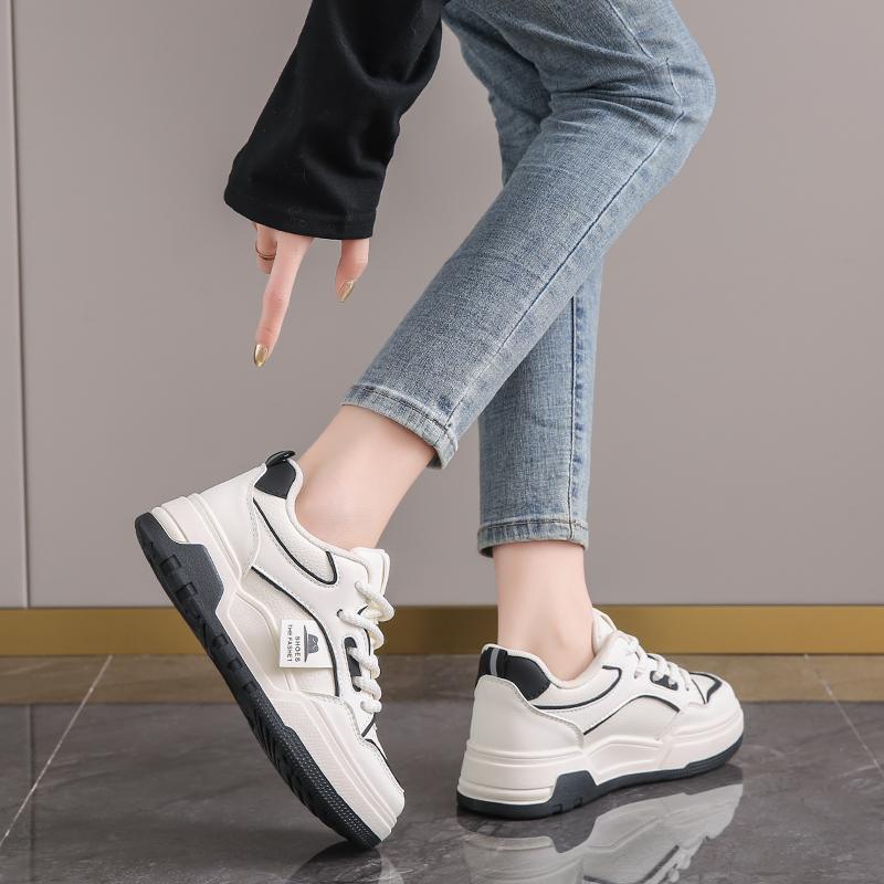 Fashion Women's Sports Shoes Casual Thick-soled Shoes Versatile White Versatile Casual Shoes for Female Spring and Autumn Students New