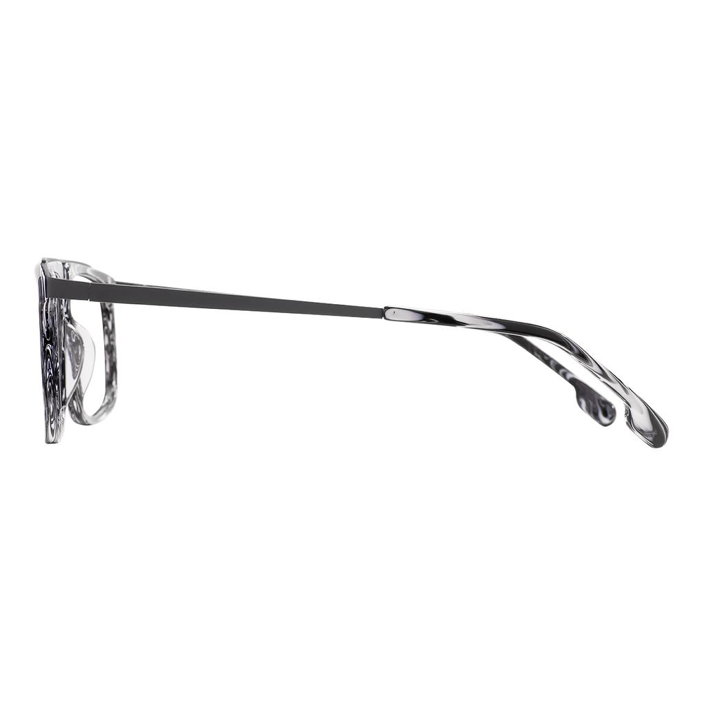 Vintage Men and Women Full Rim Square Double Bridge Large Acetate Metal Glasses Frame For Optical Prescription Lenses