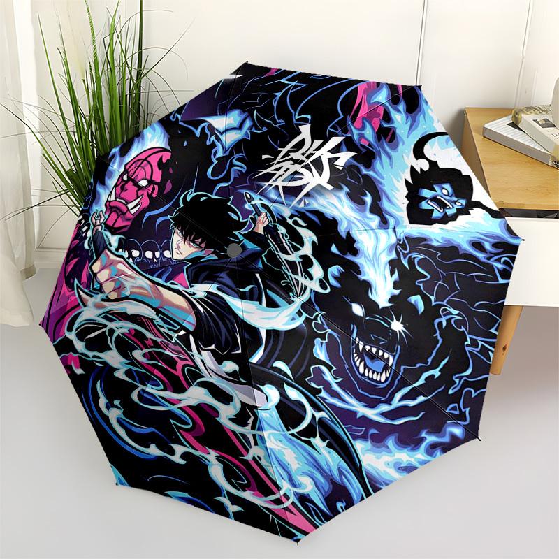 

Demon Slayer Kimetsu no Yaiba Themed Automatic Opening and Closing Umbrella, Compact Travel Umbrella, Lightweight and Portable, Suitable for