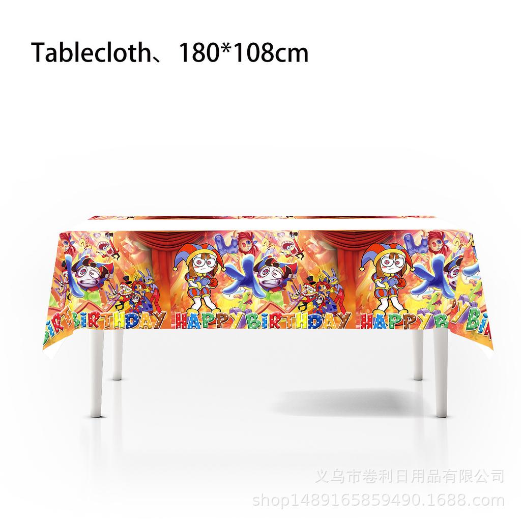 Digital Circus Birthday Party Supplies, Decorations Include Happy Birthday Banner Cake Decorating Cutlery Party