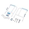 Folding Toilet Safety Rail Adjustable Width Height Padded Handles Stand Alone Toilet Handrails for