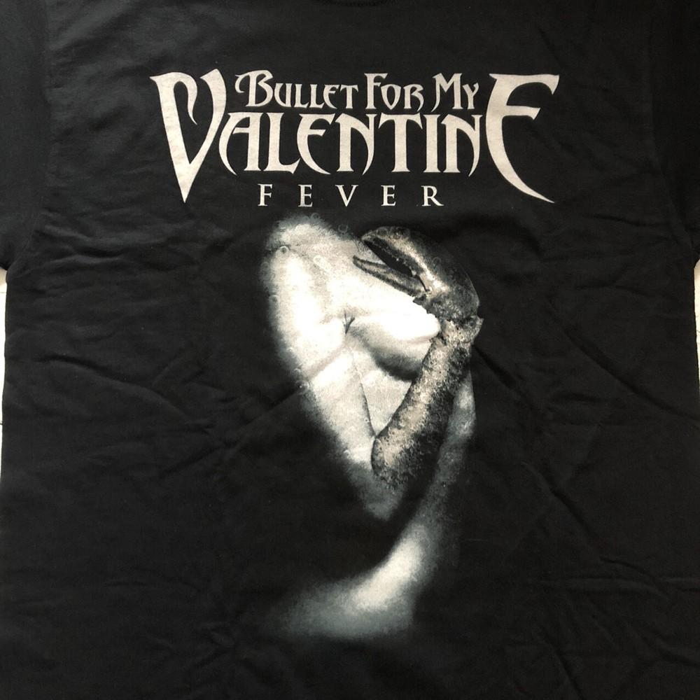 

Футболка унисекс с принтом группы Bullet For My Valentine, черная, хлопок, полный размер, мужская, женская XXL