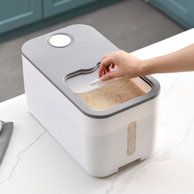 Push-Pull-Reiseimer, insektensicher, feuchtigkeitsbeständig, Aufbewahrungsbox für Küchengetreide, integrierte Abwehrbox, Lebensmittel-Organizer-Behälter