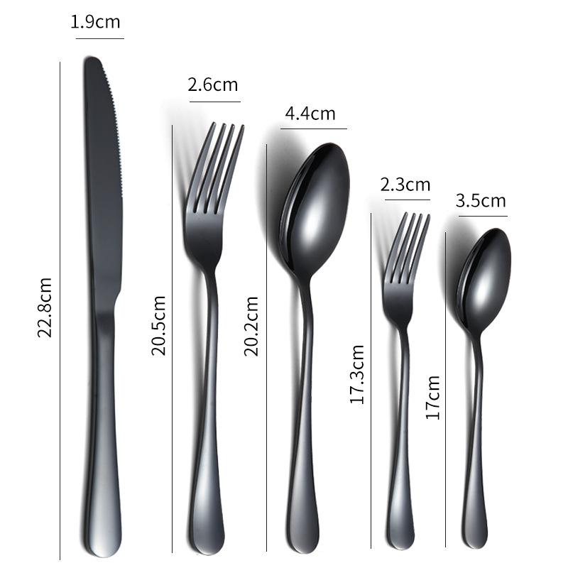 Pět hlavních kusů Nůž a vidlička Lžíce Nádobí 20/25/30dílná sada Nová dárková krabička