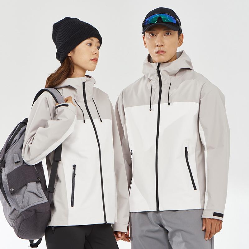 Hard Shell Jacket Men's Outdoor 20000 + Waterproof and Windproof Pressure Glue Single Layer Light and Wet Steam Jacket Mountaineering Suit