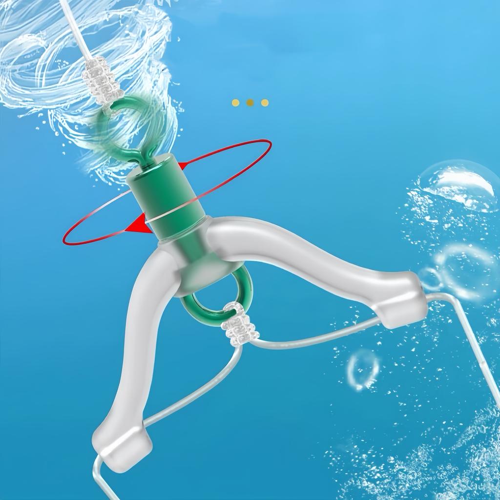 1Pc Anti-Tangle Figure-8 Snap Swivels with Spring, Anti-Tangle Bead Split Ring Connectors